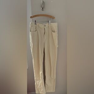 TNA Cream Cargo Pants with Relaxed Fit